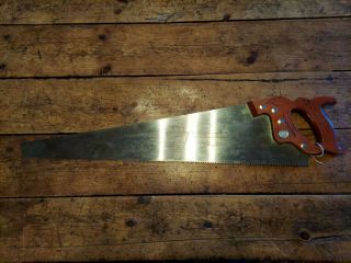 Vintage Henry Disston & Sons No D - 23,  26” Hand Saw 5 1/2 Tpi Lightweight