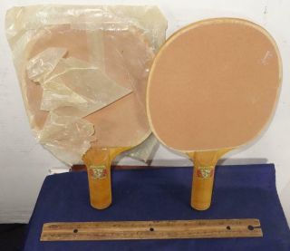 Vintage Pair Imperial Usa Ping Pong Rackets Paddles