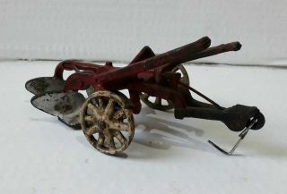 Antique Arcade Cast Iron Farm Toy Plow Mccormick Deering