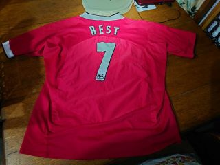 Vintage Manchester Utd Football Shirt George Best Man Utd Shirt