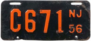 1956 Jersey Motorcycle License Plate (jimmy 