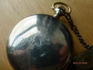 U.  S.  A.  Made Antique ELGIN National Watch Co 15j Size 18 FAHYS Pocket Watch Runs 2