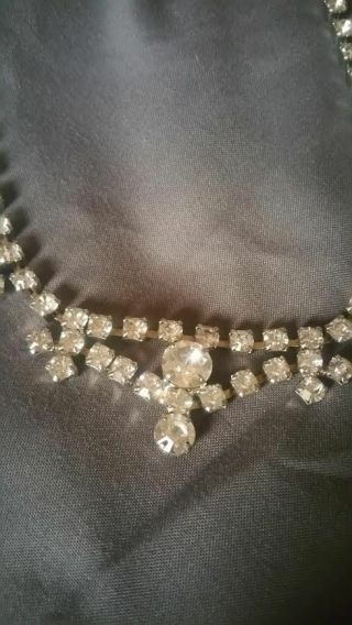EXQUISITE Vintage Art Deco Rhinestone Choker/Necklace,  Bridal/Formal 3