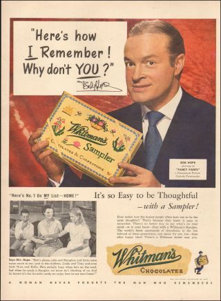 1950 Vintage Candy Ad Whitman 