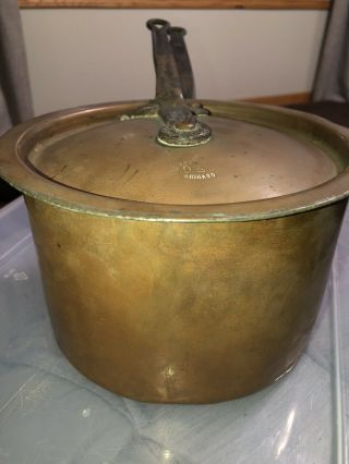 Antique B.  D.  & Co York/chicago (bramhall & Deane) Copper Pot Iron Handle
