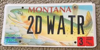Montana Trout Graphic Vanity License Plate 2d Water (2d Watr)