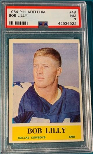 1964 Philadelphia Football 48 Bob Lilly Psa 7 Newly Graded