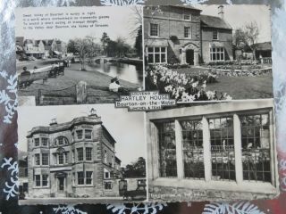Vintage 1958 Bourton - On - The - Water Hartley House (now Lloyds Bank) Real Postcard