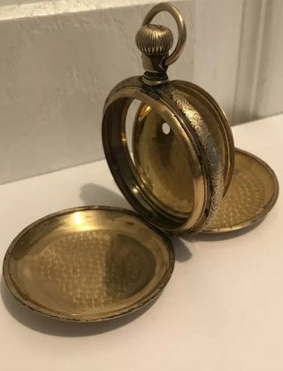 Antique 1800’s Gold Filled Key Wind Pocket Watch Case Only Size 18 / 66.  0 Grams