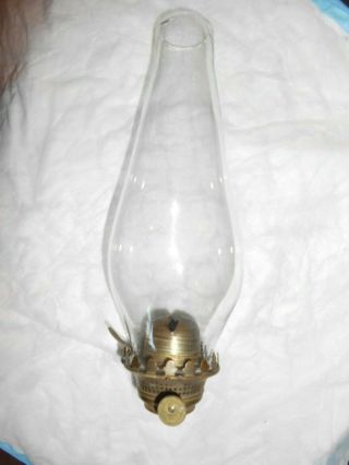 Antique 1859 Holmes Booth 2 Oil Lamp Burner Flared Glass CHIMNEY Shade Part 2