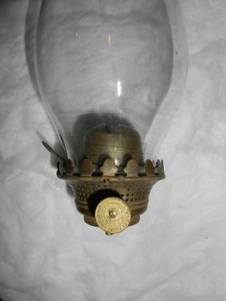 Antique 1859 Holmes Booth 2 Oil Lamp Burner Flared Glass CHIMNEY Shade Part 3