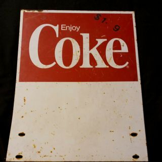 Vintage Enjoy Coke Heavy Duty Metal Sign Advertising