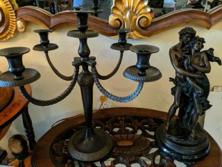 Huge High End Bombay Company 5 Arm Light Bronze Candelabra Candle Holder Vintage