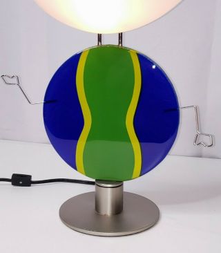 Vintage Italian Modern Glass Memphis Table or Desk Lamp Post Modern 3