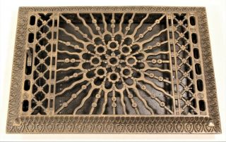 Vintage Cast Iron Floor Grate Register Victorian Heating Furnace Home 13 " X 10 "