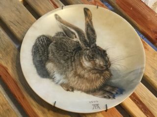 Vtg Handarbeit Western Germany Bunny Rabbit Wall Plate Tk