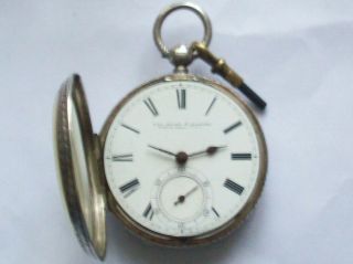 Antique Solid Silver & Gold Fusee Pocket Watch By London & Glasgow Watch Co.