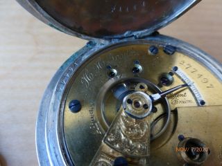 1873 H.  H.  Taylor Antique Elgin National Watch Co Size 18 Fahys Pocket Watch Runs