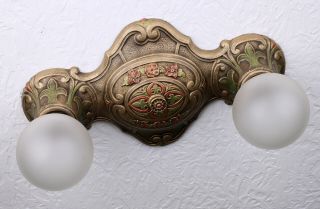 SWEET Antique VIntage 20 ' s Ceiling Light Fixture CHANDELIER 2