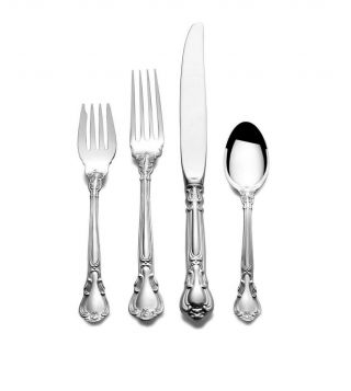 Gorham Chantilly 4 - Piece Sterling Silver Flatware Place Set,  Service for 1 2