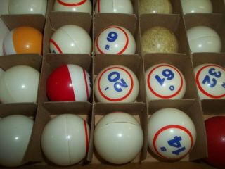 Vintage mixed set of Professional Bingo balls - For use or crafts 3