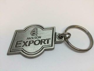 Vintage Promo Keyring Molson Export Ale Keychain Beer Ancien Porte - Clés BiÈre