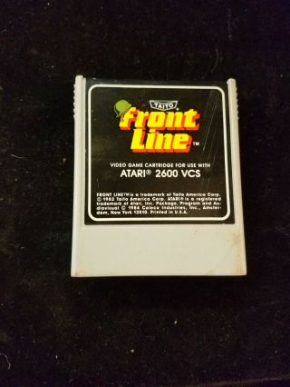 Vintage 1984 Coleco Taito Front Line Video Game For The Atari 2600