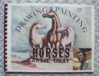 Vintage 1959 Drawing & Painting Horses By Arlie Gray