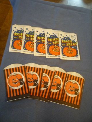 14 Vintage Halloween Party Gift Candy Bags Moro Corp.  1950 