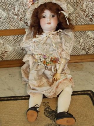 Antique Simon Halbig 23 " Doll Cmb Halbig S&h 9 1/2 Bisque Head Jointed Body