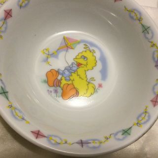 Vintage Sesame Street Porcelain Plate Bowl Mug Set “Flying A Kite” By Newcor 3