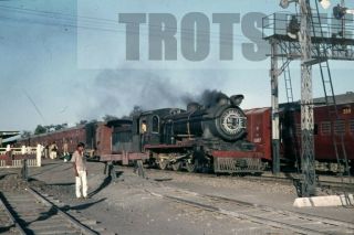 35mm Slide India Indian Railways Steam Loco 91 Marliar Junction 1974