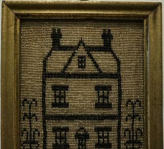 VERY SMALL LATE 19TH CENTURY BEAD WORK OF A HOUSE - c.  1880 2