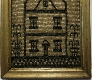 VERY SMALL LATE 19TH CENTURY BEAD WORK OF A HOUSE - c.  1880 3