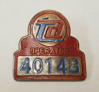 Vintage Ta York City Subway Train Transit Rr Operator Badge Nyc