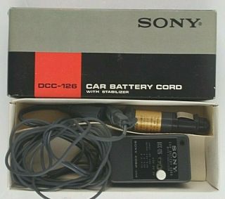 Vintage Sony Dcc - 126 Car Battery Cord With Stabilizer