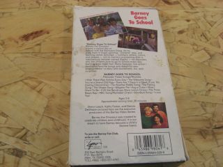 Barney Goes To School Sing Along VHS Video Tape 1990 Vintage 2