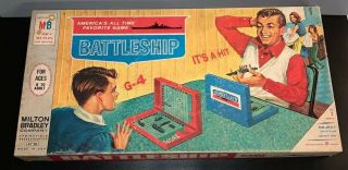 Battleship - Board Game - Vintage 1967 Milton Bradley Game - (all Ships)