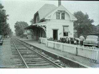 B&m Railroad Station - Maynard,  Ma.  - Orig Bxw Neg - Raln181