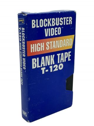 Vintage Blockbuster T - 120 Blank Vhs Tape 6 Hours (no Content)