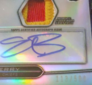 Eric Berry 2010 Topps Platinum Rookie Patch Auto RPA 113/500 Multi color relic 3