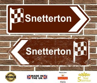Snetterton Race Circuit Metal Road Sign Vintage Retro Garage Sign Man Cave