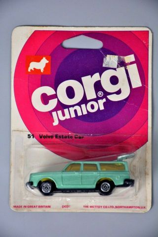 R&l Diecast: Vintage Corgi In Blisterpack No.  51 Volvo 240/260 Estate,  Green