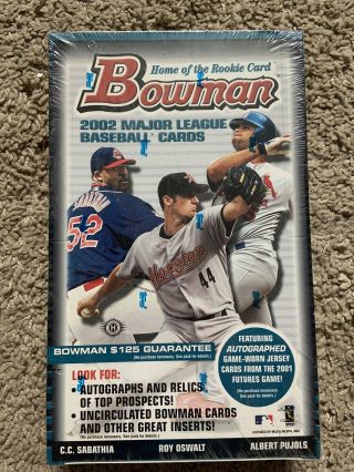 2002 Bowman Home Of The Rookie Card Mlb Baseball Factory Hobby Box