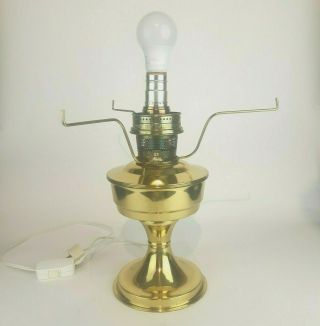 Vintage Aladdin Lamp Electric Conversion Or Kerosene Model 23 Brass Wick