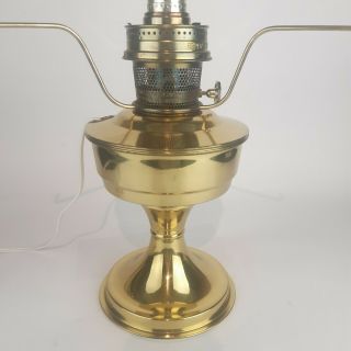 Vintage Aladdin Lamp Electric Conversion or Kerosene Model 23 Brass Wick 2