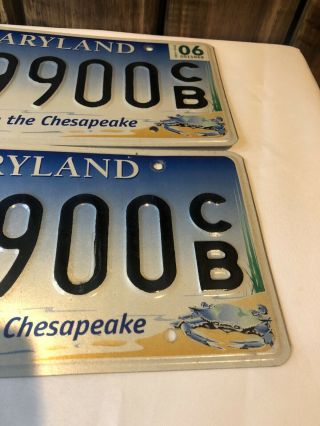 2 Maryland 2006 Treasure the Chesapeake CRANE License Plate 19900 Collectible 3
