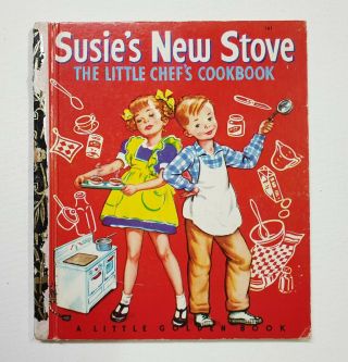 Susies Stove,  Vintage Little Golden Book,  1966,  4 Color Back