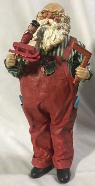 Vintage (1987) Clothtiques Carpenter / Toy Maker Santa By Possible Dreams