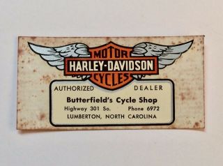 Vintage 1940 - 1950’s Harley - Davidson Motorcycle Dealer Decal/sign